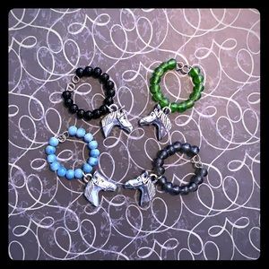 Set of Wine Glass Charm Markers